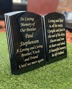 Memorial Stones Personalised Book Design Own Wording Headstone Grave Plaque