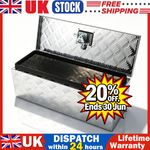 33L Large Aluminium Tool Box Lockable Chest 2 Keys Trailer Truck Van Locker Box