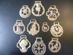 An Antique Collection of Ten  Differently Themed, 'Mr Winkle' etc, Horse Brasses