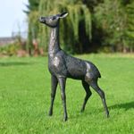 Aged Verdigris Freestanding "Neptune" Doe Garden Sculpture