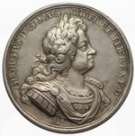 George i Spanish Fleet Destroyed off Cape Passaro Silver Medal 1718  Eimer 481