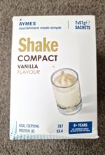 AYMES Shake Compact Vanilla Protein Powder Sachets 7x57g- Exp Feb 2028