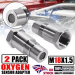 2X Catalytic Converter Check Fix CEL Oxygen O2 Lambda Sensor Spacer Adapter Plug