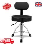 Drum Throne with Backrest Hydraulic Drum Stool Adjustable Height Heavy Duty UK