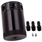 Universal Auto Racing Baffled 3-Port Oil Catch Can/Tank/Air-Oil Separator Kit