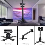 3in1 Projector Mount Universal Ceiling Wall Bracket Holder Tilt Swivel Extend UK