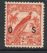 New Guinea 1932 OS opt on 2d vermilion no dates, hinged mint, SG O44