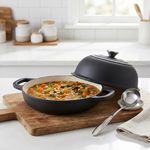 4.4L Cast Iron Casserole Dish Pot With Lid Dutch Oven Enameled Stew Pot Stockpot