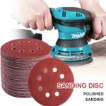 50X - 5" 8 holes Sanding Paper Discs 40-600 Grit Orbital Round Sander Pads 125mm
