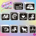 50 Unicorn Glitter Tattoo Stencil REFILL pack - Girls Birthday Party idea