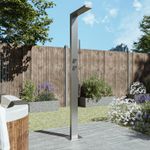 Chrome Thermostatic Outdoor Shower with Pencil Hand Shower  BUN/BeBa_28530/91200
