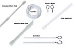 EXTENDABLE LIGHTWEIGHT NET CURTAIN RODS ROUND,TENSION, OVAL ROD NET CURTAIN WIRE