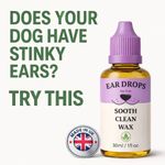 DOGS EAR CLEANER FOR STINKY WAXY DIRTY BROWN STUFF IN PETS EARS.