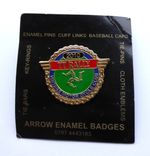 2010  ISLE OF MAN VMCC TT RALLY BADGE ON ORIGINAL CARD - IoM MANX T.T.