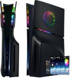 Faceplates PS5 Side Shell Plates PlayStation 5 Slim Disc Edition Black + LEDs