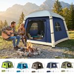 Inflatable Camping Tent, Easy Setup Blackout Tent with Hand Pump