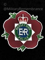 Merseyside Police Remembrance Flower Lapel Pin (POL10)