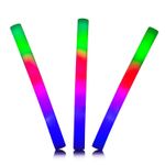 2 - 200 Light Up Premium LED Foam Stick High Quality Multi Colour Large 18" Long