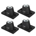 4pcs Rubber Vibration Isolator Mounting Bracket 176lb Load Bearing,97x59x50mm