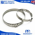 1X INNER + 1X OUTER UNIVERSAL CV JOINT BOOT STAINLESS STEEL CLAMPS CLIPS