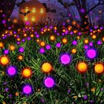 2 Pack Swaying LED Solar Powered Garden Lights Outdoor Stake Firefly Patio Lamp