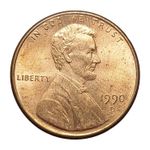1990 D USA One Cent Lincoln Memorial Copper Plated Zinc Coin X12