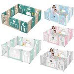 10 18 Panels Foldable Baby Playpen Kids Child Indoor Safety Activity Center Toy