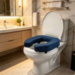 Raised Toilet Seat Padded Elevated Loo Riser Cushion Mobility Aid