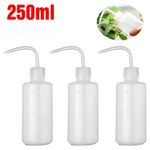 2x 250ml Curved Mouth Diffuser Soap Wash Squirt Squeeze Bottle for Lab kitchen