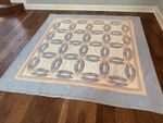 Hand-Quilted Double Wedding Ring Quilt - Full/Queen