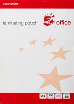 Laminating Pouches A4 Gloss 250 micron Clear 100 Sheets