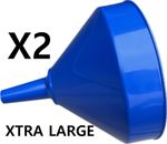 2 Extra Wide Large Funnel 245mm Oil Change Petrol Diesel, Fuel Water Screen Wash