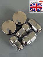VFR800 VFR750 VTEC Replacement chrome wheel nuts M12 x 4 + 2 chromed centre caps