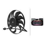 Radiator Fan 8EW366420-061 Hella Cooling 1J0959455K 1J0959455M