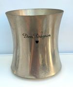 Dom Pérignon Silver Metal Round Bottle Cooler Champagne Cooler