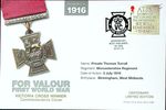 WWI Hero THOMAS TURRALL VC Worcestershire Regiment 1916-2016 GB Cover Birmingham