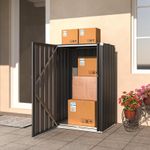 Small Garden Storage Shed Outdoor Metal Tool Box Cupboard Cabinet Lockable