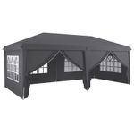 3 x 6 m Garden Pop Up Gazebo Wedding Party Tent Marquee Water Resistant Grey