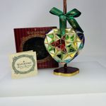 Waterford Holiday Heirlooms Red & Gold Ornament Crown Design w/ Box Limited