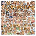 120PCS Cute Capybara Cartoon Stickers Pack Waterproof Vinyl for Laptop Scrapbook