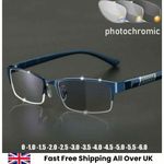 Bifocal Transition Myopia Photochromic Reading Glasses Anti UV Sun Readers