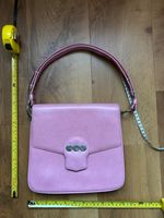 Pink vintage hand / shoulder bag 60s/70s, vinyl, leatherette, faux leather, MOD