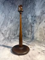 Mid Century Hand Turned walnutCandle Holder Cork Bottom
