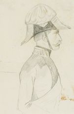 Officer in Profile, Pencil Romantic Military 1800-1849 Unknown (19th Century)