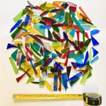 Stained Glass Offcuts For Mosaic Makers, Random Mixed Colours, Textures, Etc 1kg