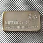 Umicore 100g .999 Fine Silver Bullion Bar Feinsilber Uncertified Offers Welcome