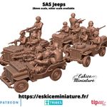 x4 SAS JEEP  - 28mm- Bolt Action / Chain of Command / Wargaming
