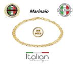 Italian 18k GP  Marinaio Anklet 10" 5mm Mariner Summer Beach Resort