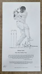 Brian Lara West Indies -  signed Print