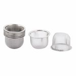 Stainless Steel Round Mesh Tea Leaf Spice Teapot Filter Strainer 70mm Dia 8pcs